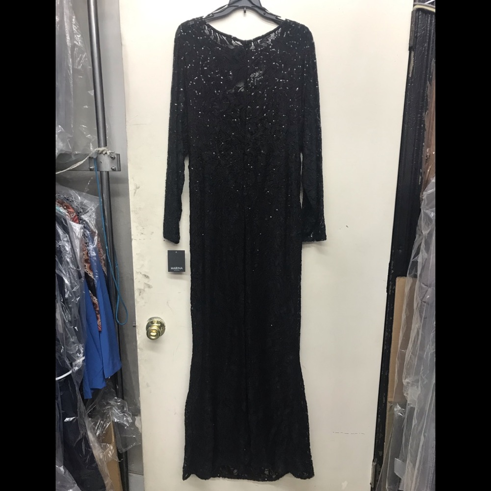 Marina long black lace all lined,NWT - Picture 4 of 8